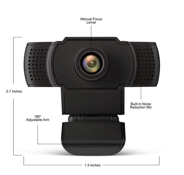 Cámara Webcam Para Pc Micrófono Usb 720p Hd Zoom Windows 10