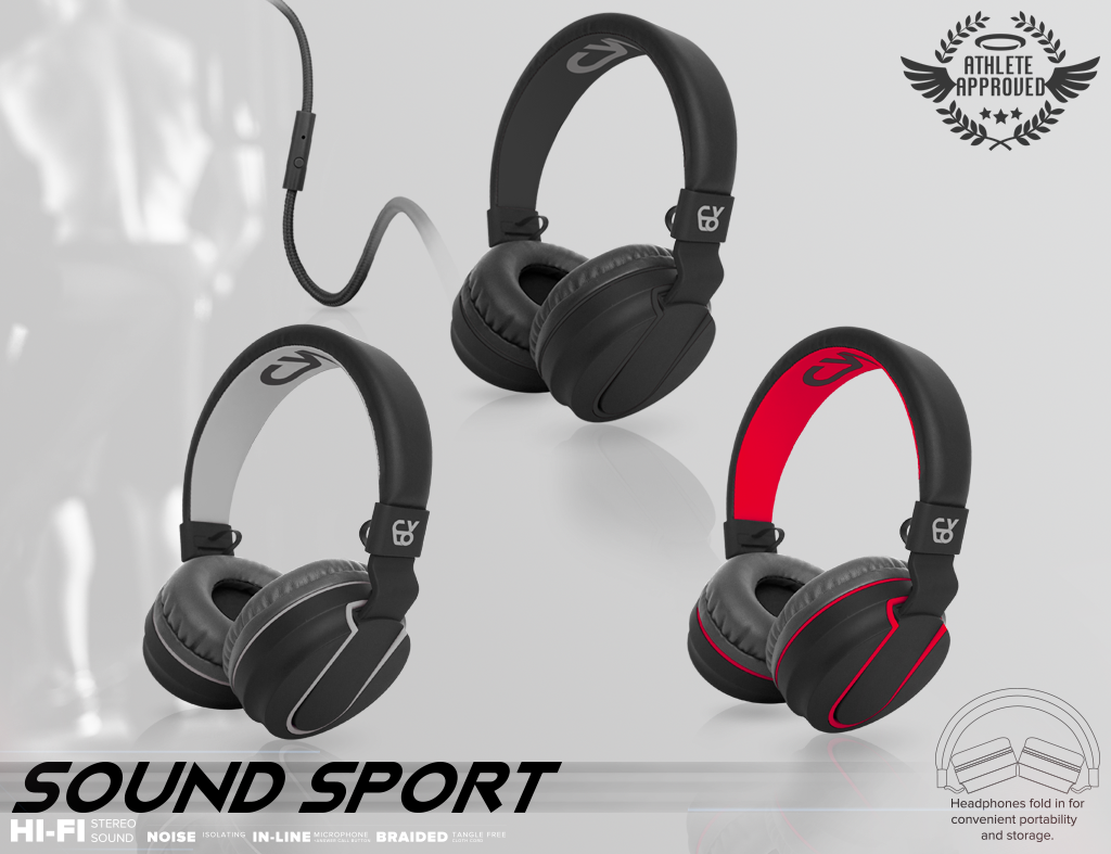 Rubberized Sports Headphones
