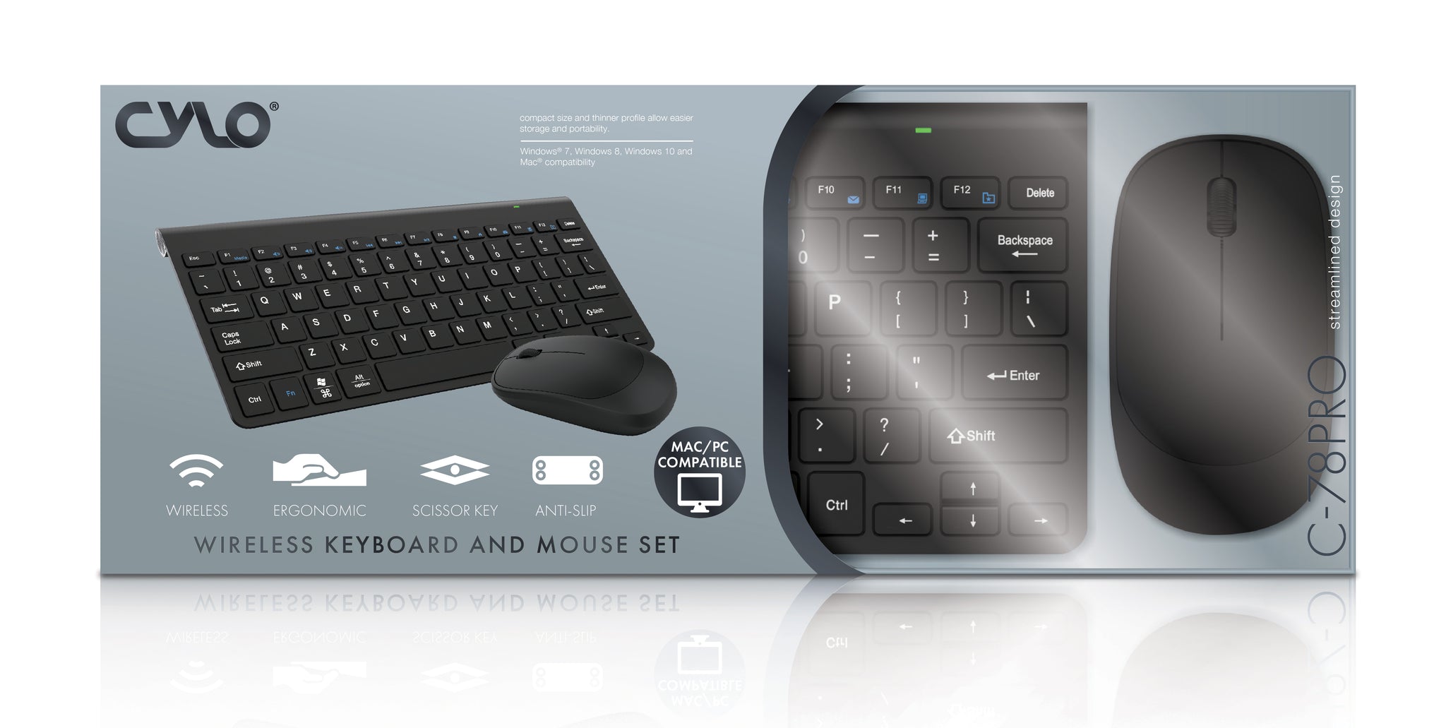 Wireless Keyboard and Mouse Set - CYLO®